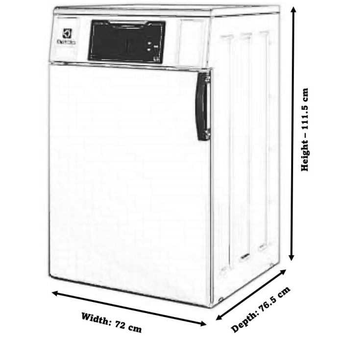 Professional Washer Extractor Dimension