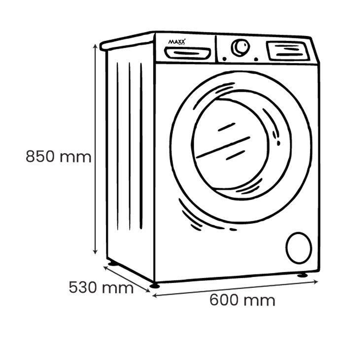 7 Kg 220V-60Hz FL Washing Machine MAXX-FLW07VL 220V for Marine - Image 5