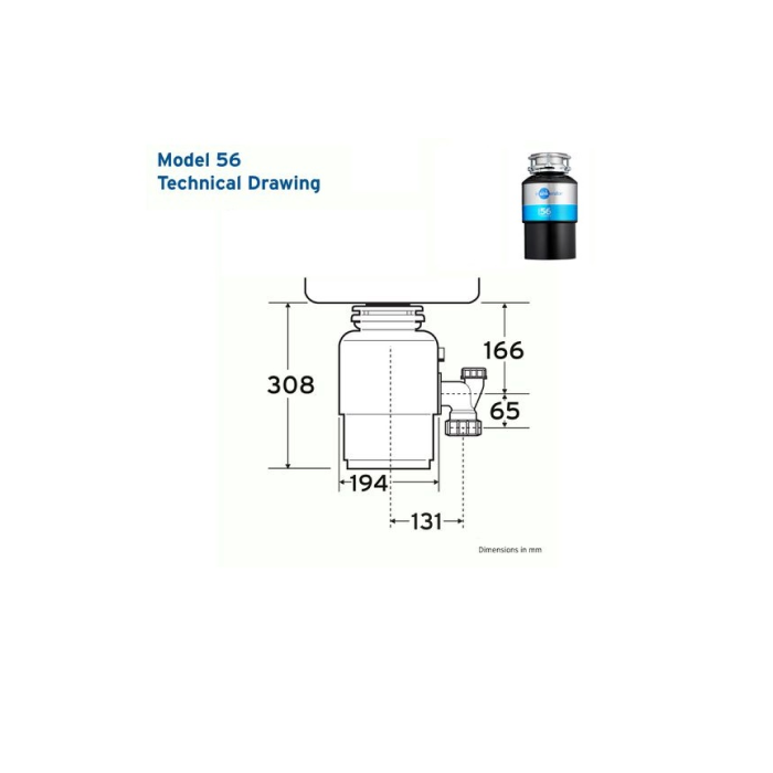 Waste Disposer 220V Insinkerator Model 56