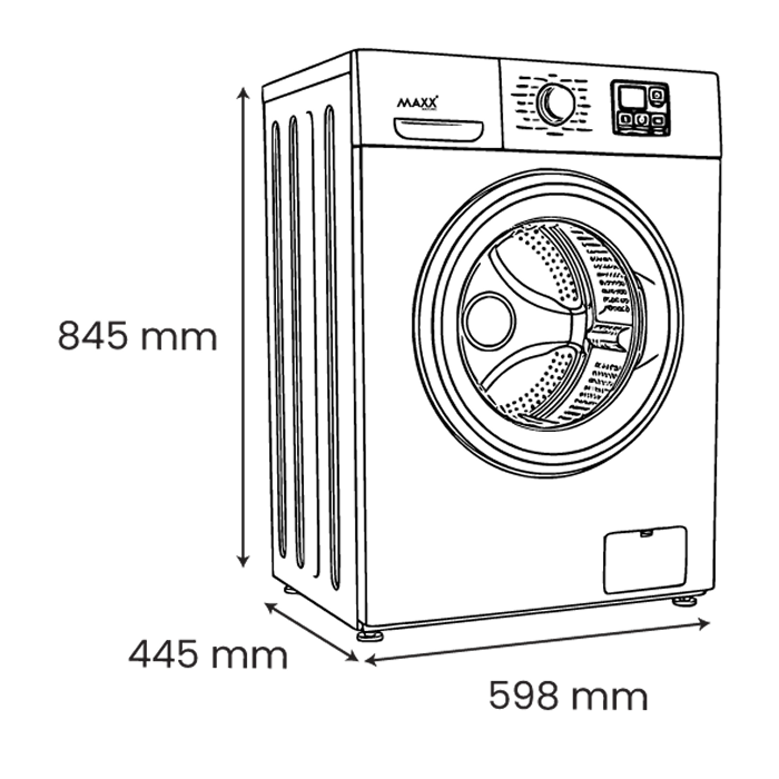 6 Kg 220V-60Hz FL Washing Machine MAXX-FLWM06WE 220CE for Marine - Image 8