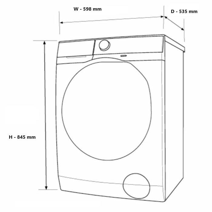 8公斤 110V-60Hz FL 洗衣机 MAXX - FLWM08-110 WE(船用) - 图片 3