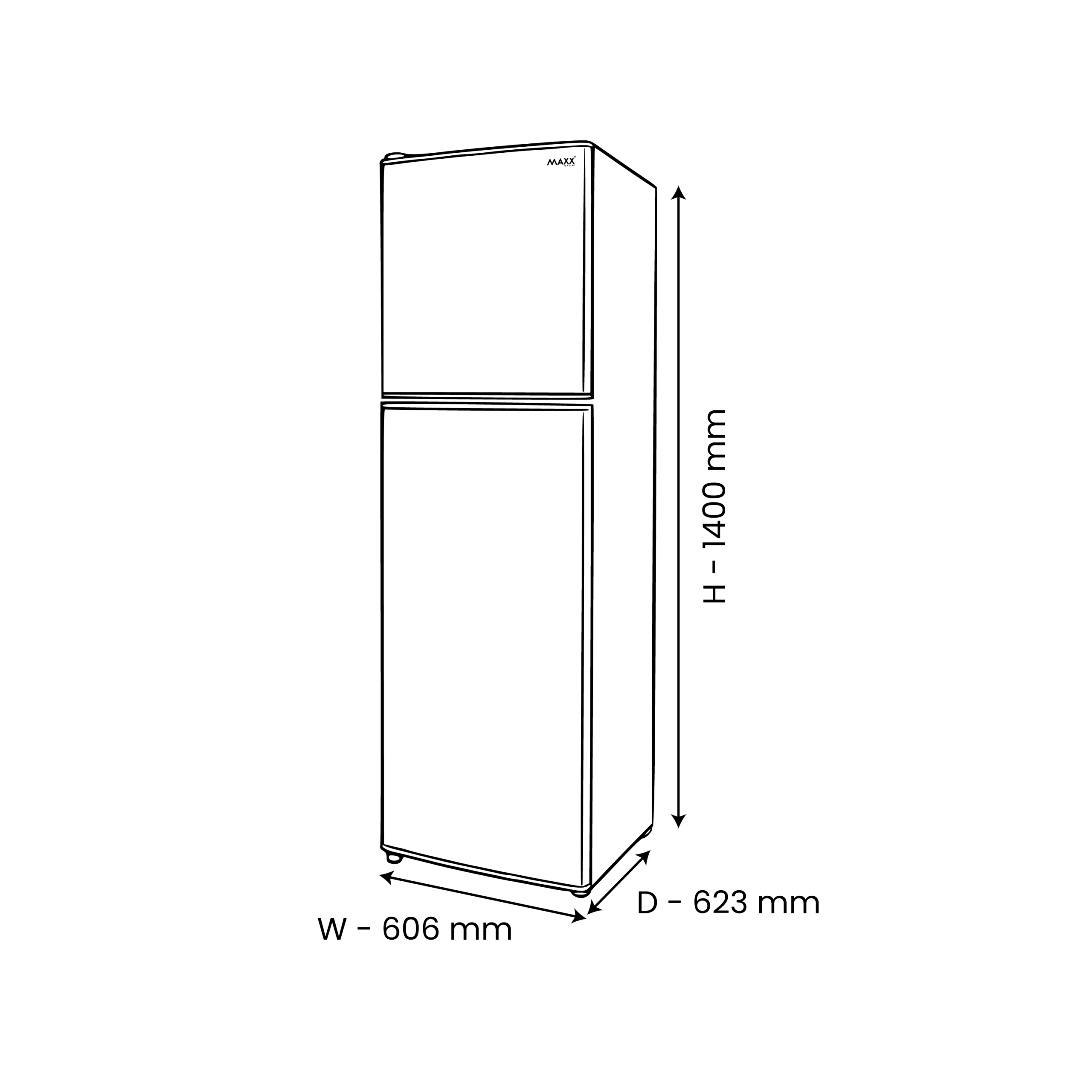 331 Ltr 110V-50/60Hz Refrigerator MAXX-RF331X 110V For Marine - Image 5