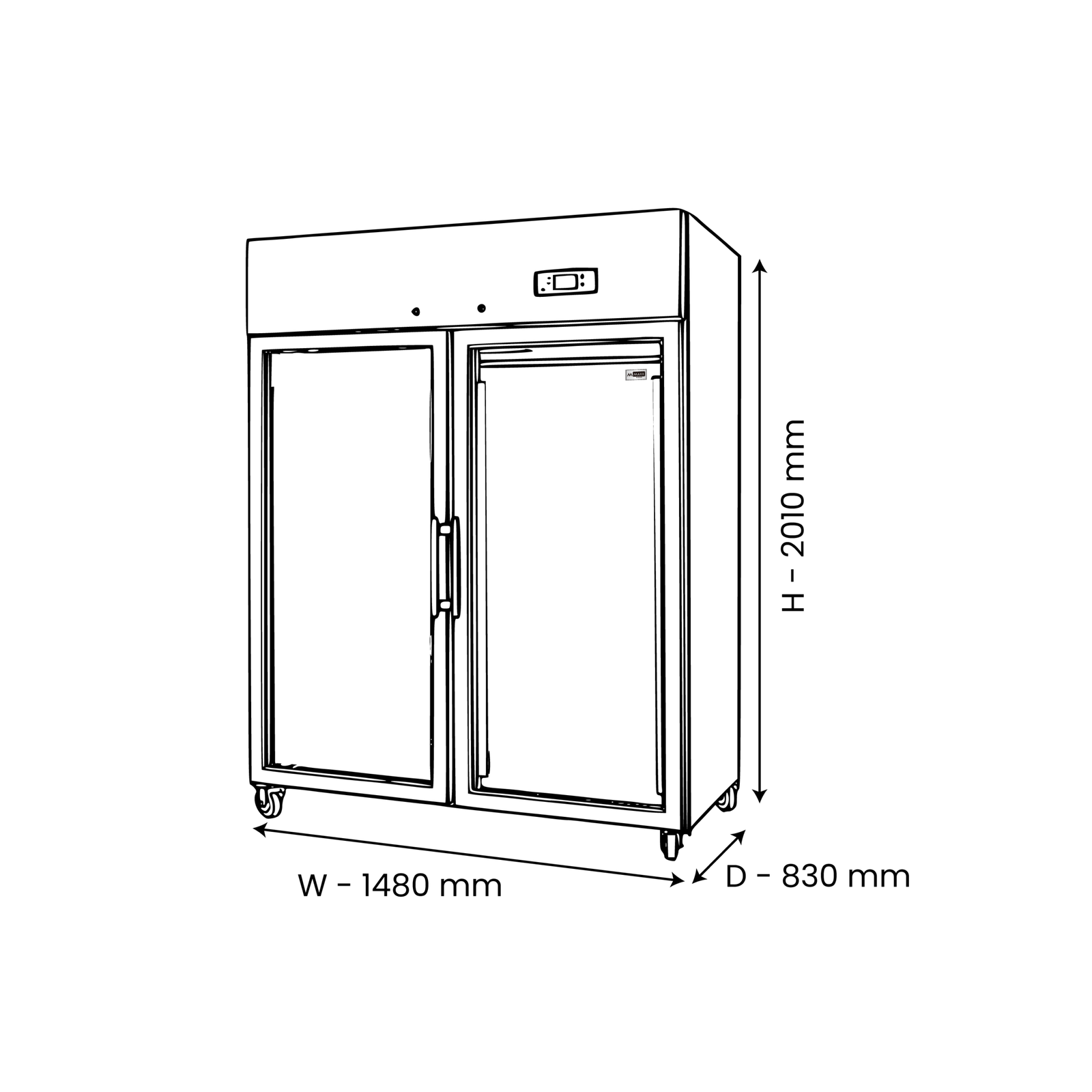 Хладилник с вертикална конструкция MAXX, 1188 литра, 220 V – 60 Hz – COUDDR1188HU 220 V – за морски транспорт - Image 6