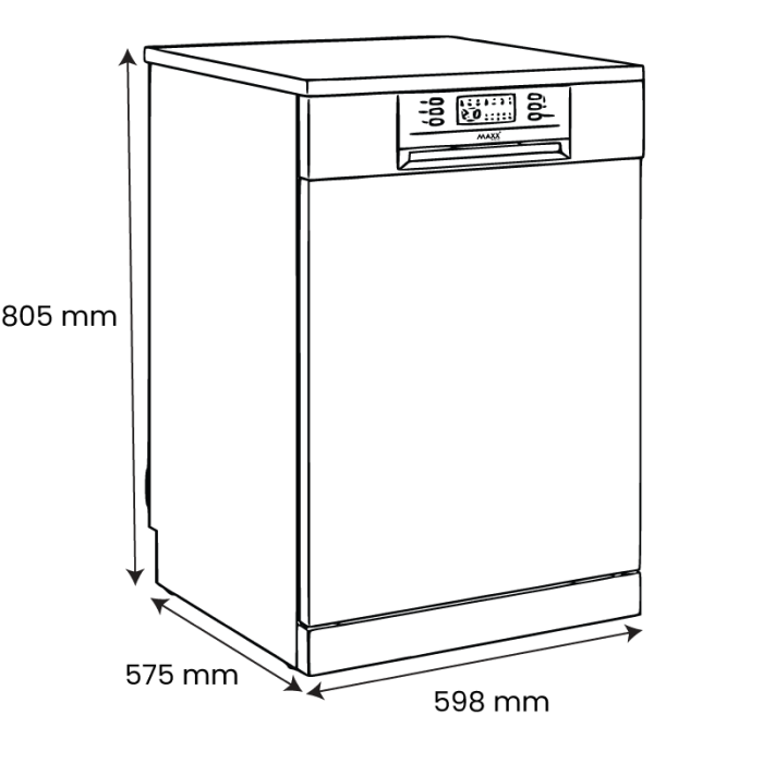 13 Place Setting 220V-60Hz Dishwasher MAXX-DW13GA 220V Para sa Marine - Image 4