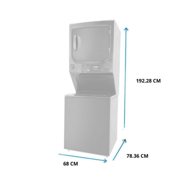 15/15 kg 220V-50Hz Stacked Laundry Center MABE – MCL2040EEBBY Para sa Marine - Image 4
